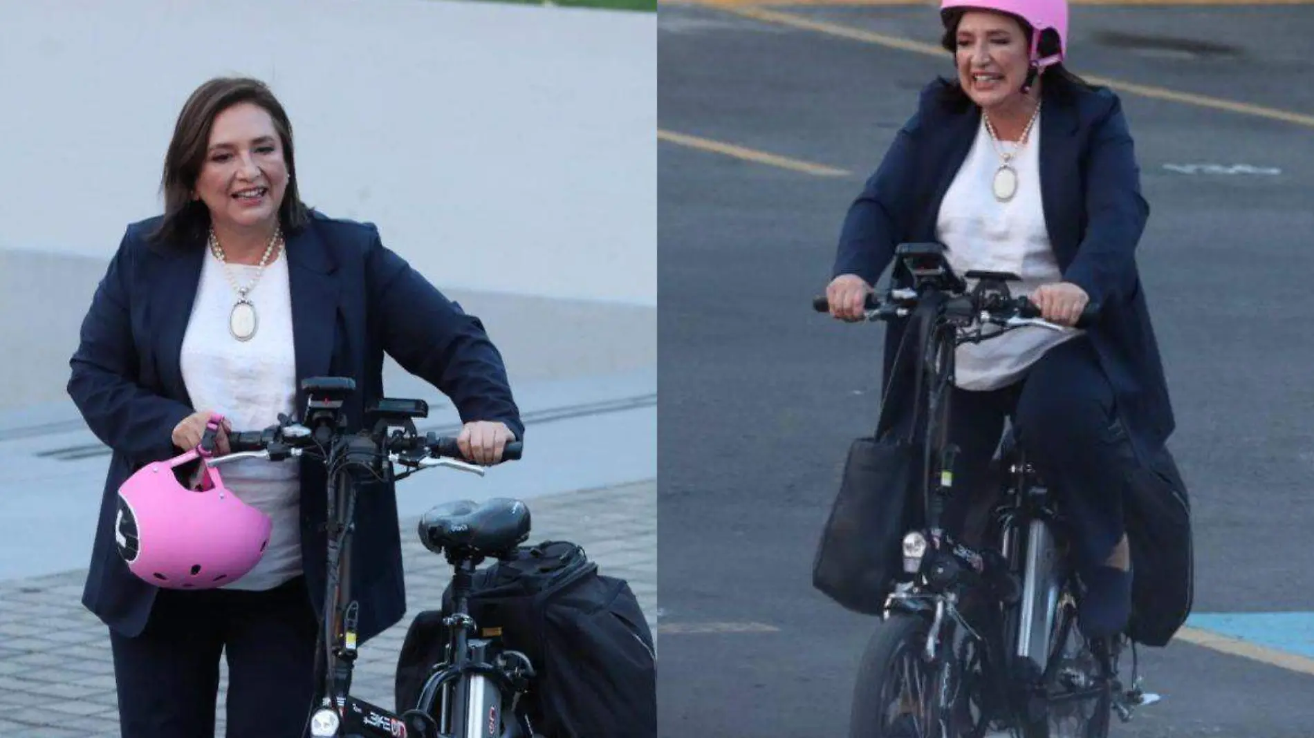 Xóchitl Gálvez bicicleta